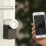 Smart door lock controlled from a smartphone